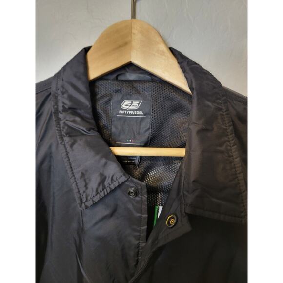 Fifty Five DSL Black Drawstring Waist Outdoor Men's Jadio Coaches Jacket 2XL NWT - Picture 3 of 7